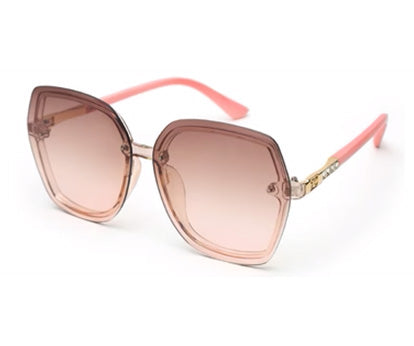 Light Brown Pink UV Sunglass for Women