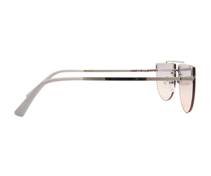 Gradual Grey Brown Half Oval UV Sunglass