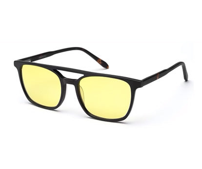 Retro Square Black Yellow Sunglasses