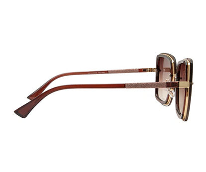 Gradual Brown Square Shaped UV Sunglass