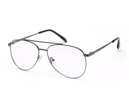 METALLIC GREY AVIATOR UNISEX GLASSES