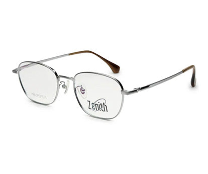 Zenith Titanium Silver Square Spectacles