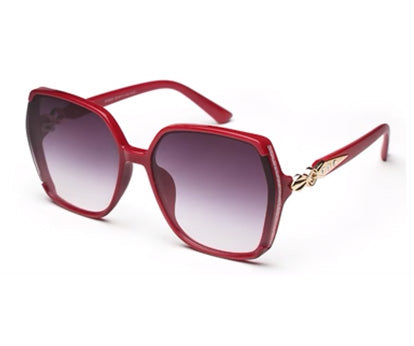 Red Irregular Shaped UV 400 Polarised Sunglass for Women
