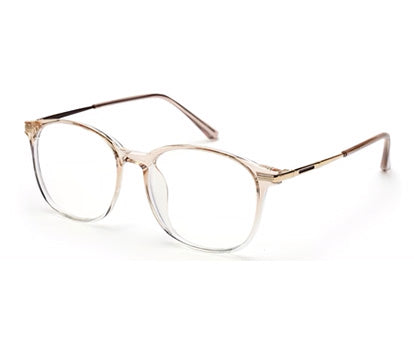 Gradient Transparent Beige Square Eyeglass for Women