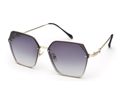 Gradient Blue Irregular UV Sunglass for Women