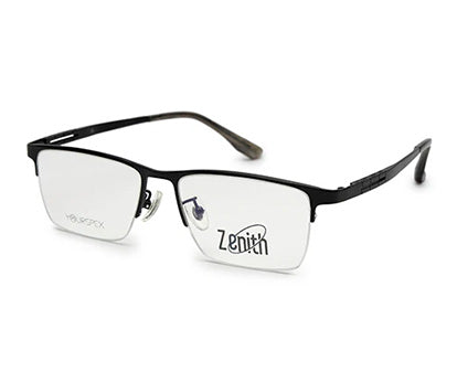 Zenith Titanium Half-Rimmed Black Frame