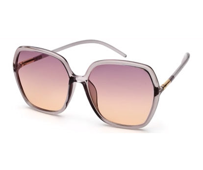 Gradient Brown Pink Transparent Square UV 400 Sunglass for Women