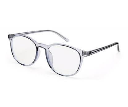 Transparent Blue Oval Eyeglasses for Men and Women
