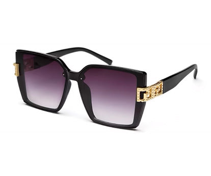 Gradient Black Square UV 400 Polarised Sunglass for Women