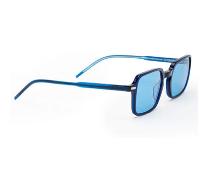UV400 Blue Square Shaped Acetate Sunglasses