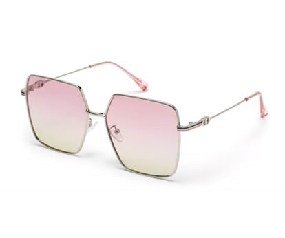 Gradient Pink Large Square UV Protection Sunglass for Women