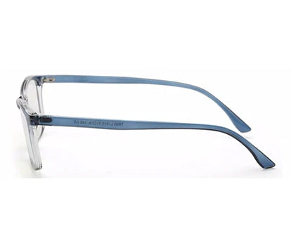 Blue Transparent Rectangle Eyeglasses for Men and Women