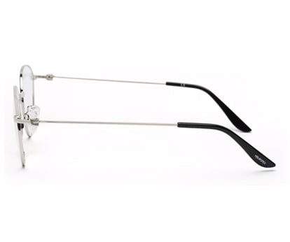 SILVER UNISEX OVAL GLASSES