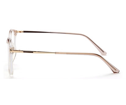 Gradient Transparent Beige Square Eyeglass for Women