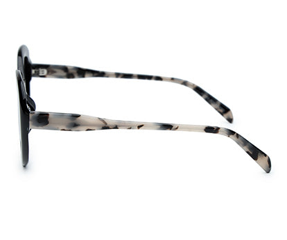 YourSpex-Bold Round Black UV 400 Acetate Sunglasses-Medium-Round