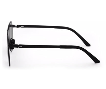 Zenith UV400 Titanium Trendy Large Polarized Black Shades for Men in Aviator Shape