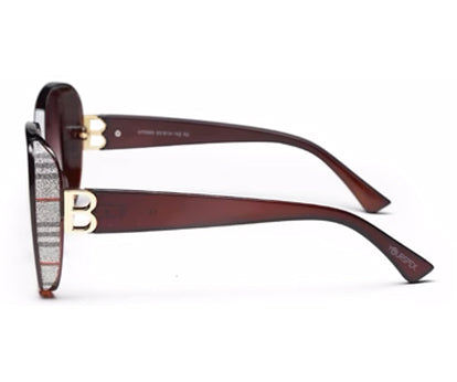 Gradient Brown Square UV Sunglass for Women