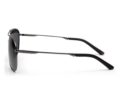 Gunmetal/Black Aviator Sunglass UV400 Protected for Men and Women