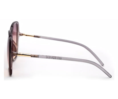 Gradient Brown Pink Transparent Square UV 400 Sunglass for Women