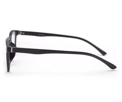 Black Full-Rim Rectangle Eyeglasses for Men