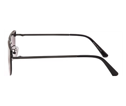Gradient Black Half Oval UV Sunglass