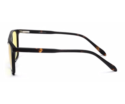 Retro Square Black Yellow Sunglasses