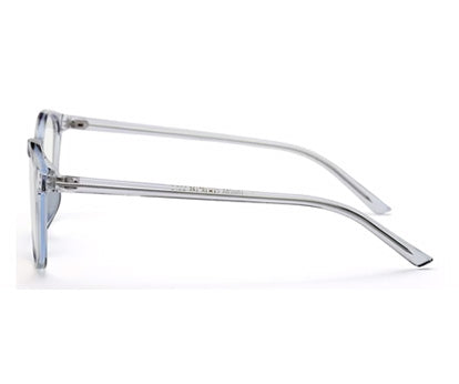Transparent Blue Oval Eyeglasses for Men and Women