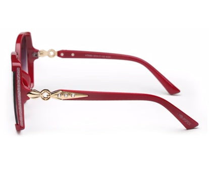 Red Irregular Shaped UV 400 Polarised Sunglass for Women