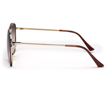 Light Brown Shade Aviator Style UV Sunglasses