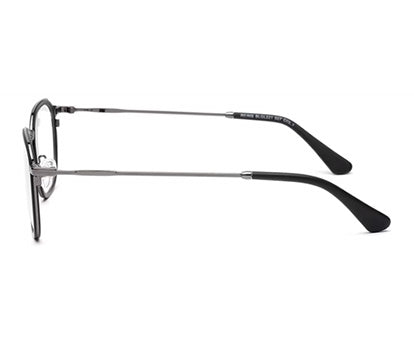 Black Layered Silver Metallic Number Glasses