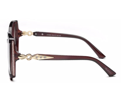 Brown Irregular Shaped UV Sunglass for Women