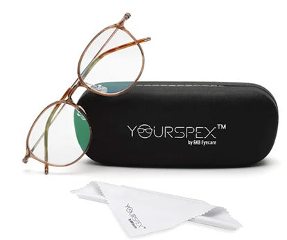 Round Shaped Transparent Brown Shades Glasses