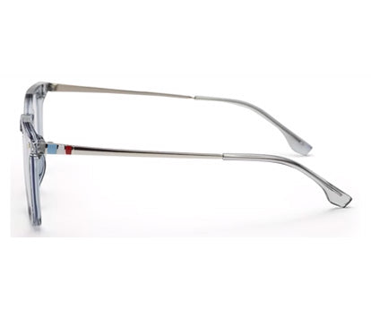 Transparent Blue Square Eyeglasses for Men and Women