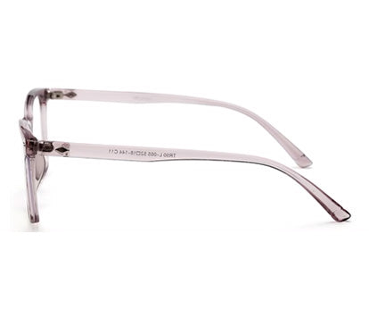 Transparent Light Mauve Square Eyeglass for Women
