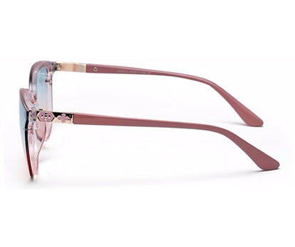 Gradual Blue Pink Cateye Style UV Sunglass for Women