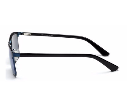 Trendy Glossy Blue Sunglass with Blue Mirror Lens