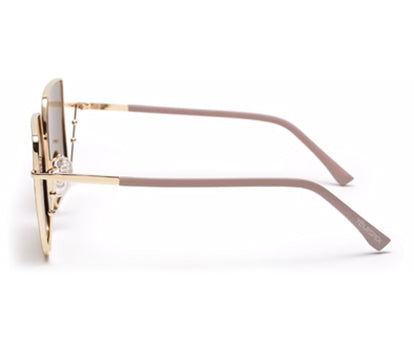 Light Brown Large Square UV Protection Sunglass for Women