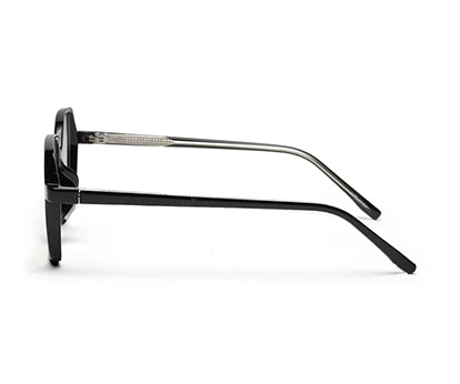 Black Glossy Square Shaped Eyeglasses - Computer Spex (Zero Power)