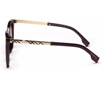 Gradient Dark Brown Wayfarer UV 400 Sunglass for Women