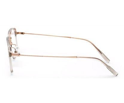 Zenith Titanium  Transparent Gold Rectangle Specs for Men