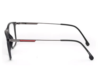 Black Matte Full-Rim Rectangle Glasses for Men & Women