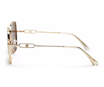 Light Brown Large Square UV Protection Sunglass for Unisex