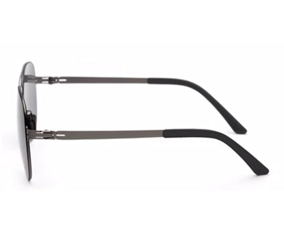 Zenith UV400 Titanium black aviator polarized large unisex sunglasses
