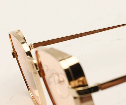 Light Brown Square Shaped UV Sunglass