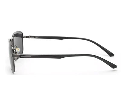 Black/Gunmetal Rectangle Polarized Sunglass for Men