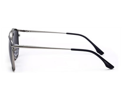 Blue/Silver Wayfarer Full Rim Metal Sunglasses