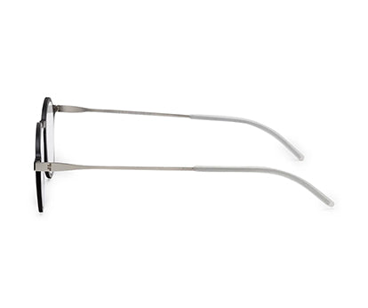Black Oval Full Rim Metal Frame - Reading Eyeglasses