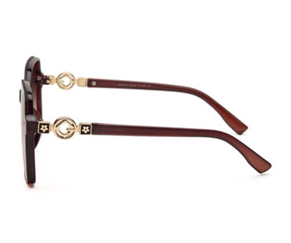 Gradient Brown Large Squared UV Sunglass