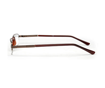 Gold Oval Half Rim Metal Frame - Reading Eyeglasses