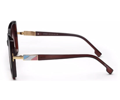 Brown Square UV 400 Polarised Sunglass for Women